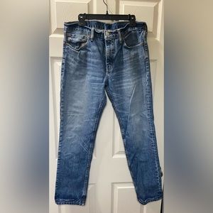 MENS Levi’s Denim Jeans; W36, L32, Slim fit, sits below the waist.